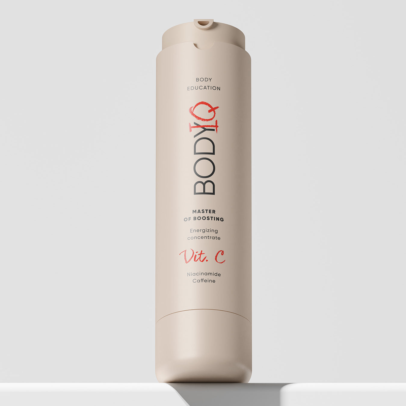 BODIQ Master of boosting skincare bottle on a light gray background