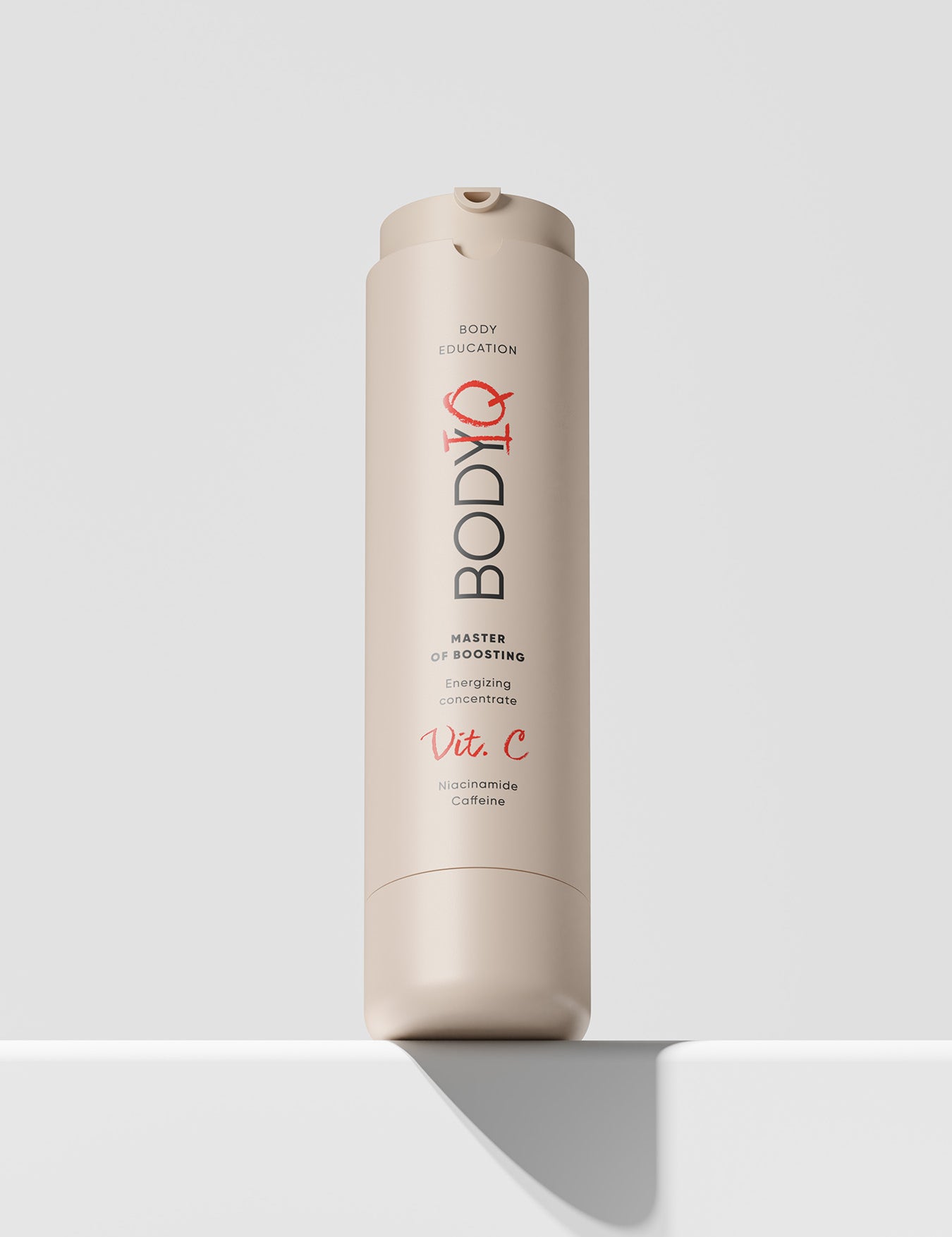 BODIQ Master of boosting skincare bottle on a light gray background