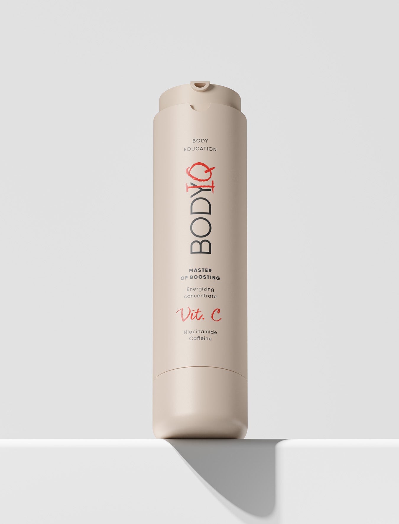 BODIQ Master of boosting skincare bottle on a light gray background